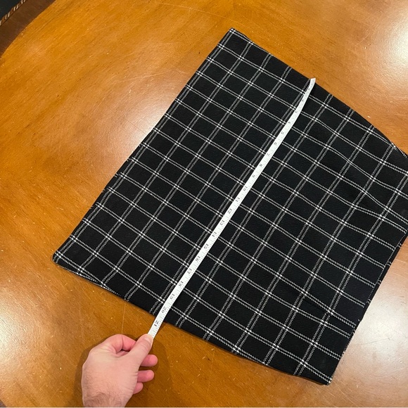 NEW J.Jill Black/Cream Windowpane Plaid Mini Skirt SP Small Petite Cotton Blend - Picture 15 of 16